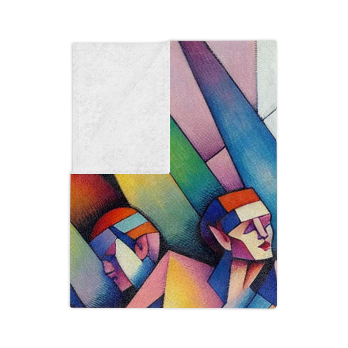 Picasso's Pixies Velveteen Microfiber Blanket