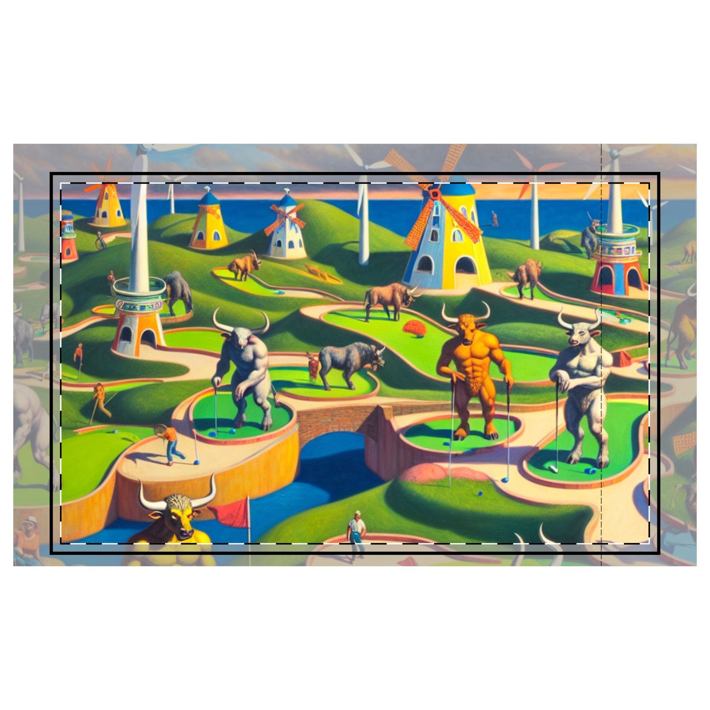 Mini-taur Golf Microfiber Pillowcase