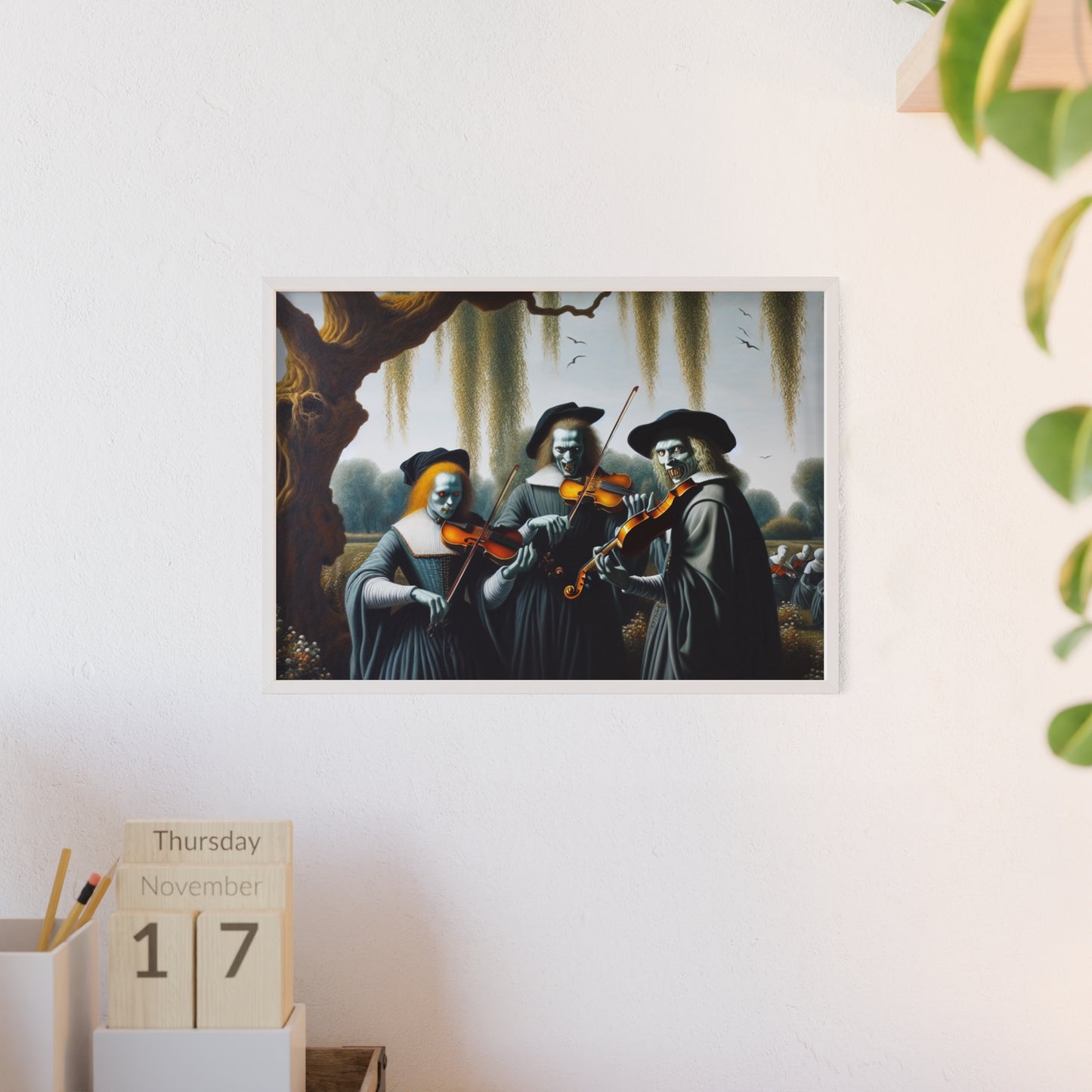 Framed Vermeer's Vampire Violinists Poster