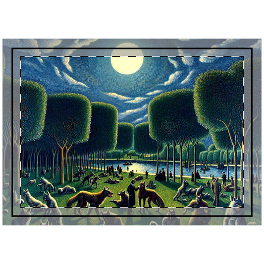 Werewolves at the Waterfront Throw Pillow