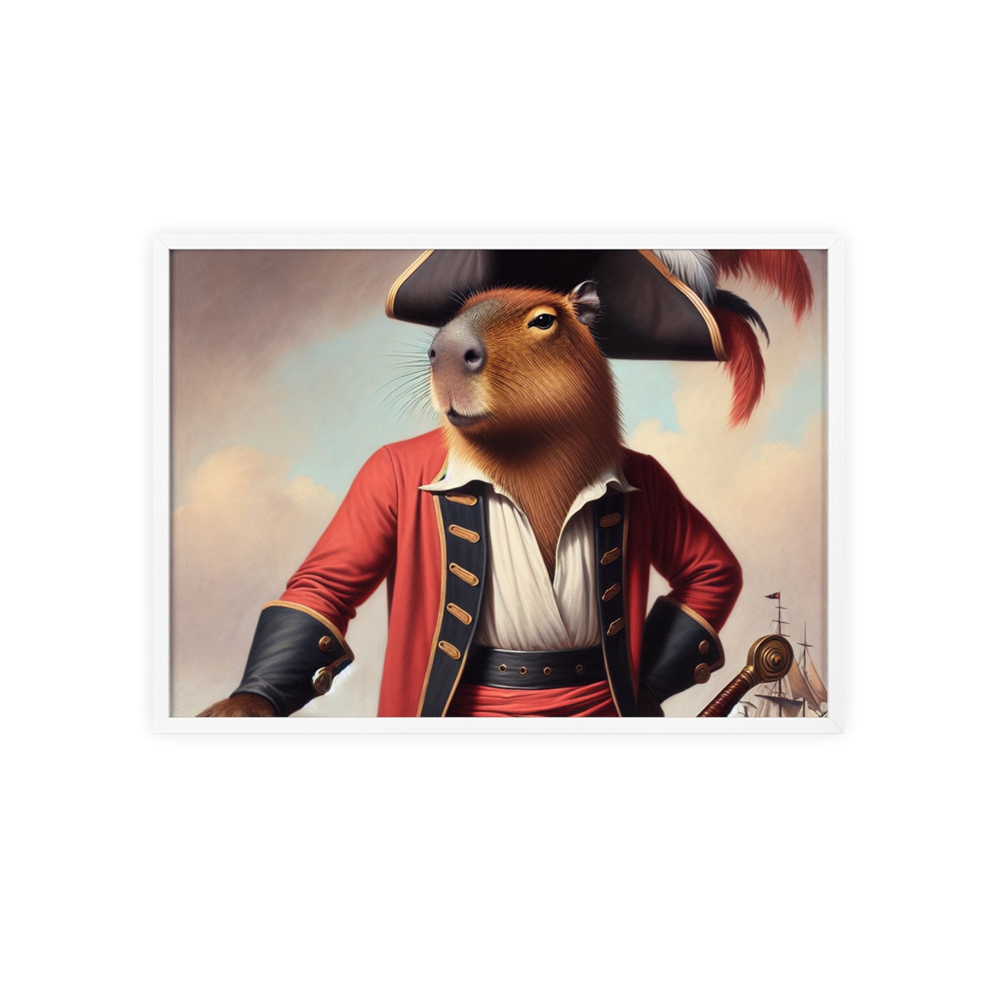Framed Captain Capybara Poster