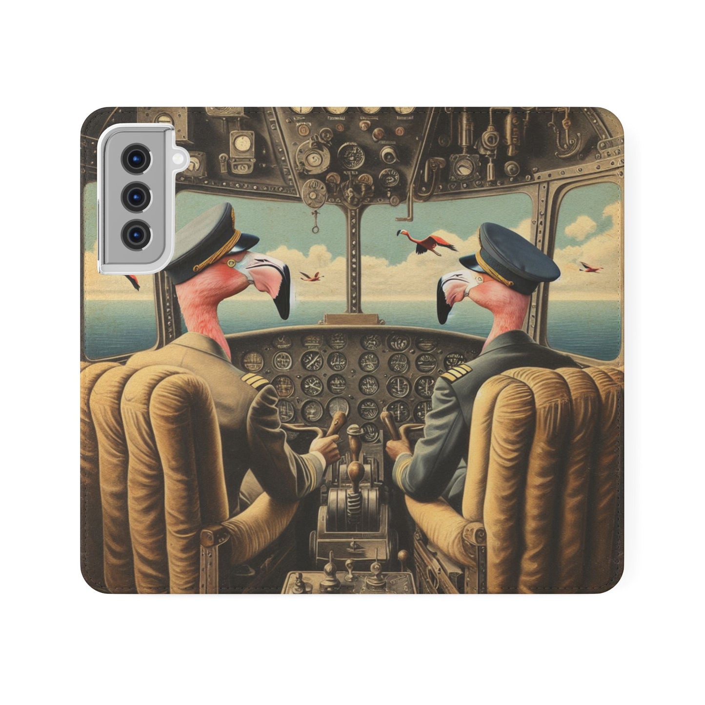 Flamingo Flight Deck Flip Case - iPhone/Galaxy