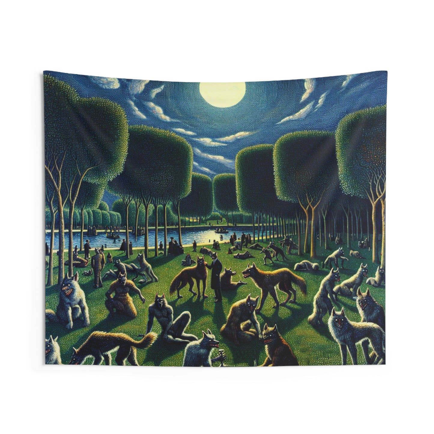 Werewolves at the Waterfront Wall Tapestry