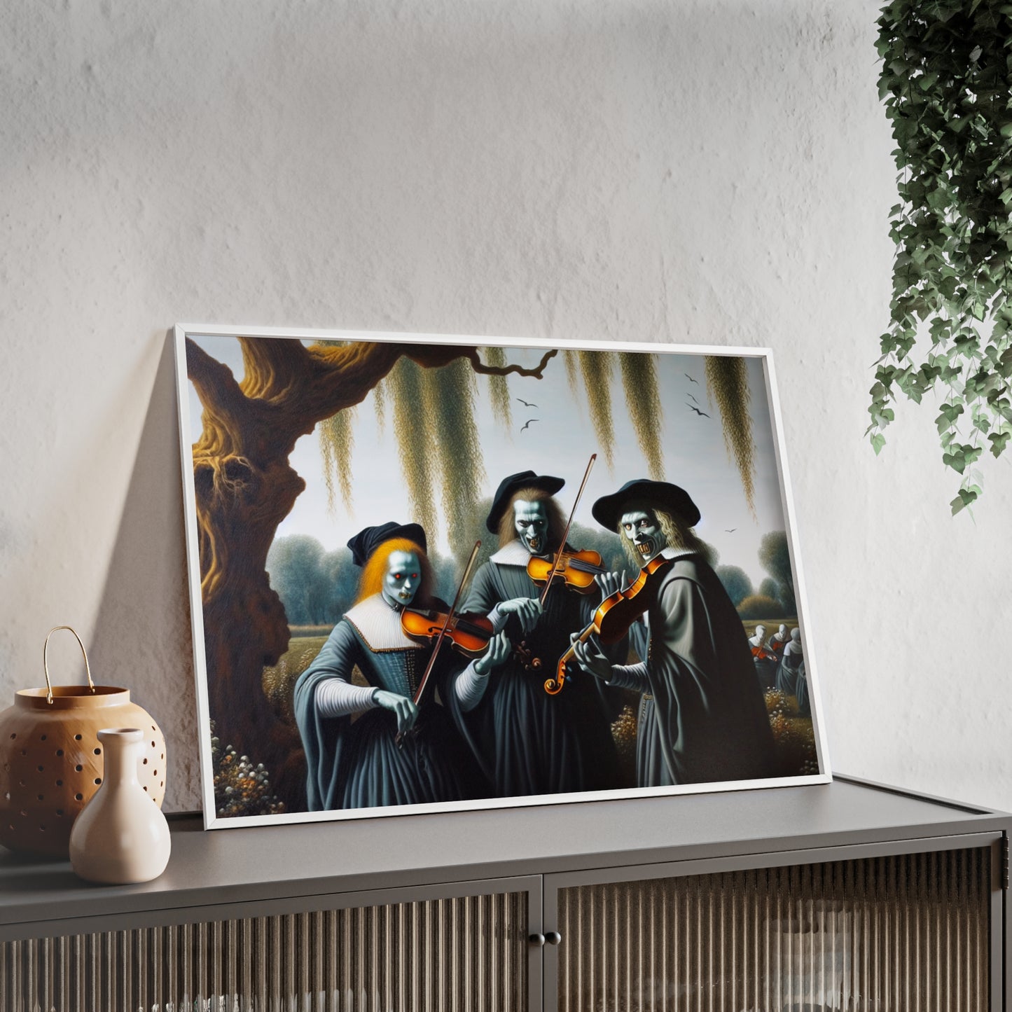 Framed Vermeer's Vampire Violinists Poster
