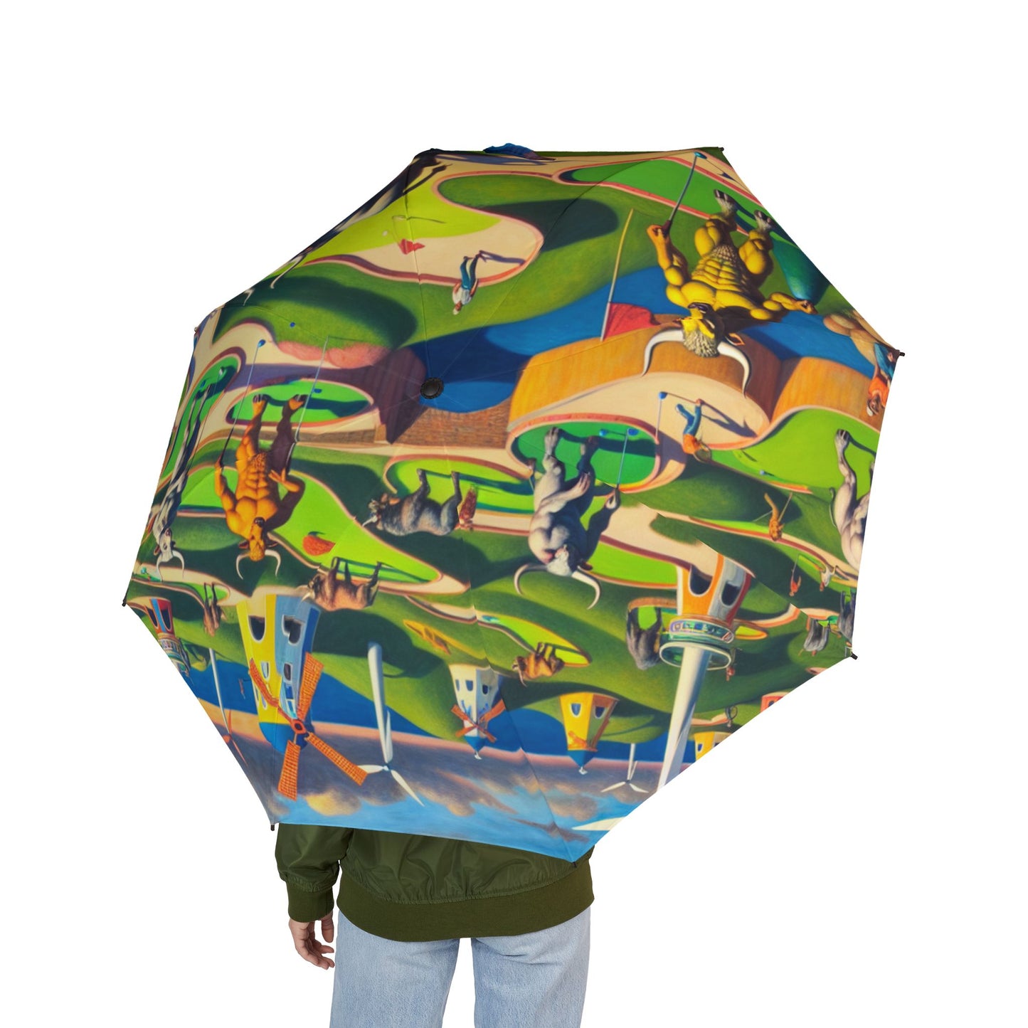 Mini-taur Golf Semi-Automatic Foldable Umbrella