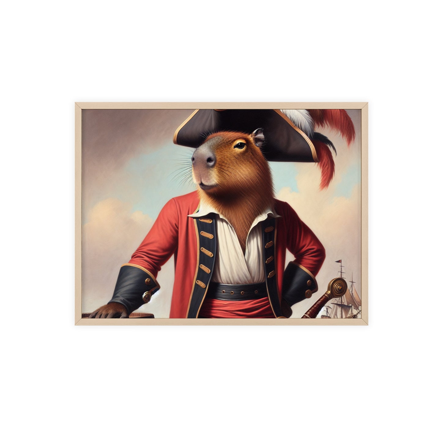 Framed Captain Capybara Poster