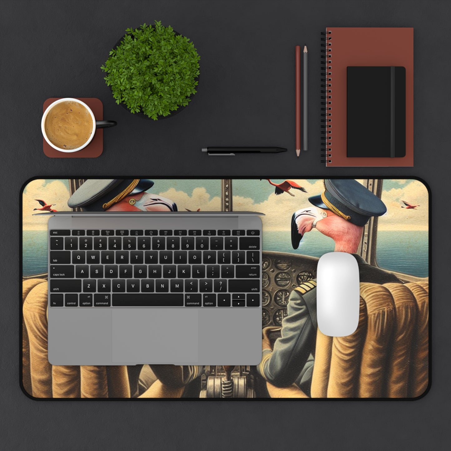 Flamingo Flight Deck Desk Mat