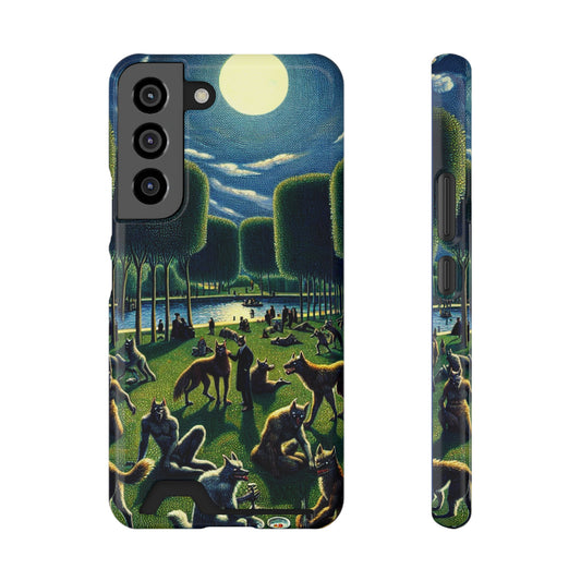 Werewolves at the Waterfront Phone Case with Card Holder - GALAXY