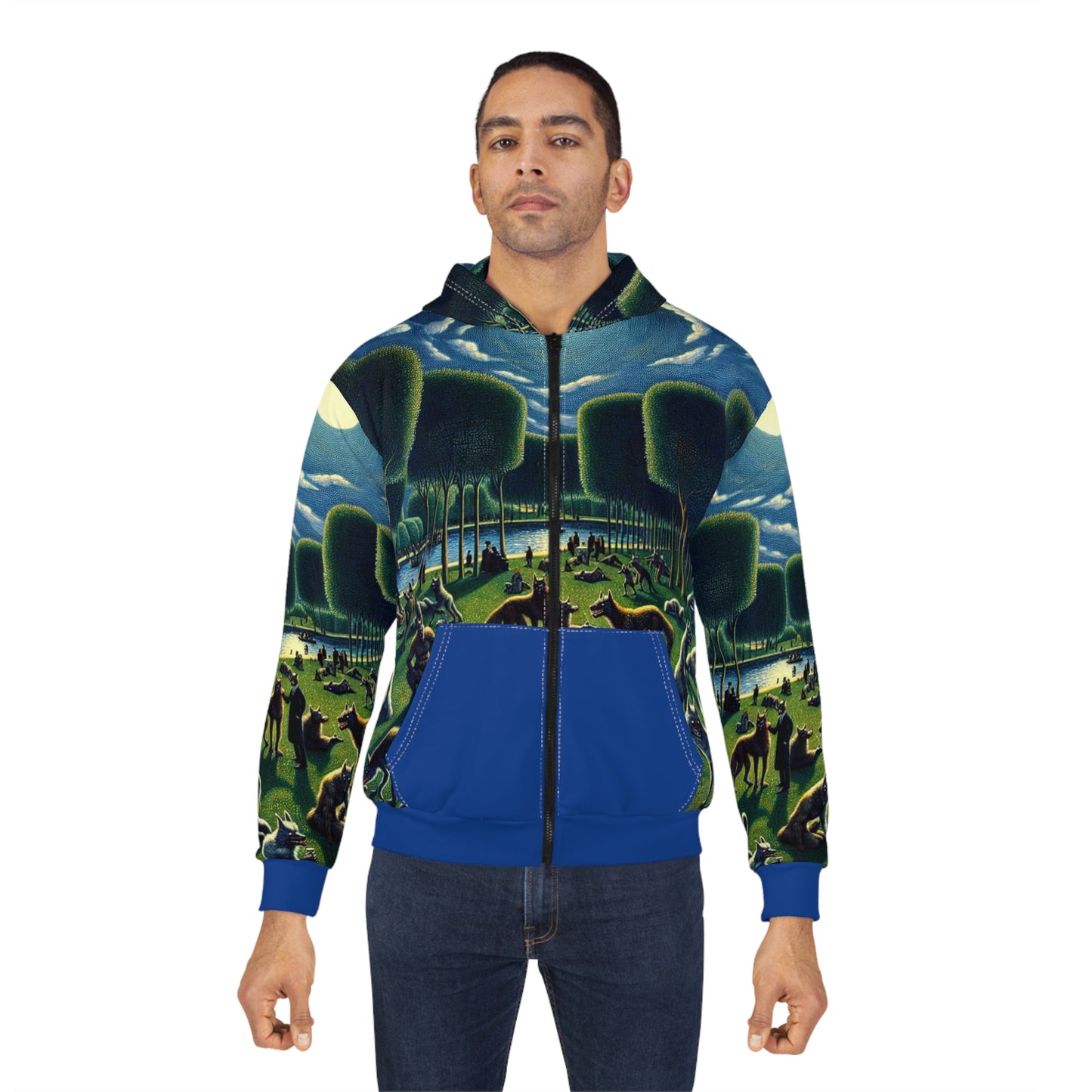 Werewolves at the Waterfront All Over Print Zip Hoodie