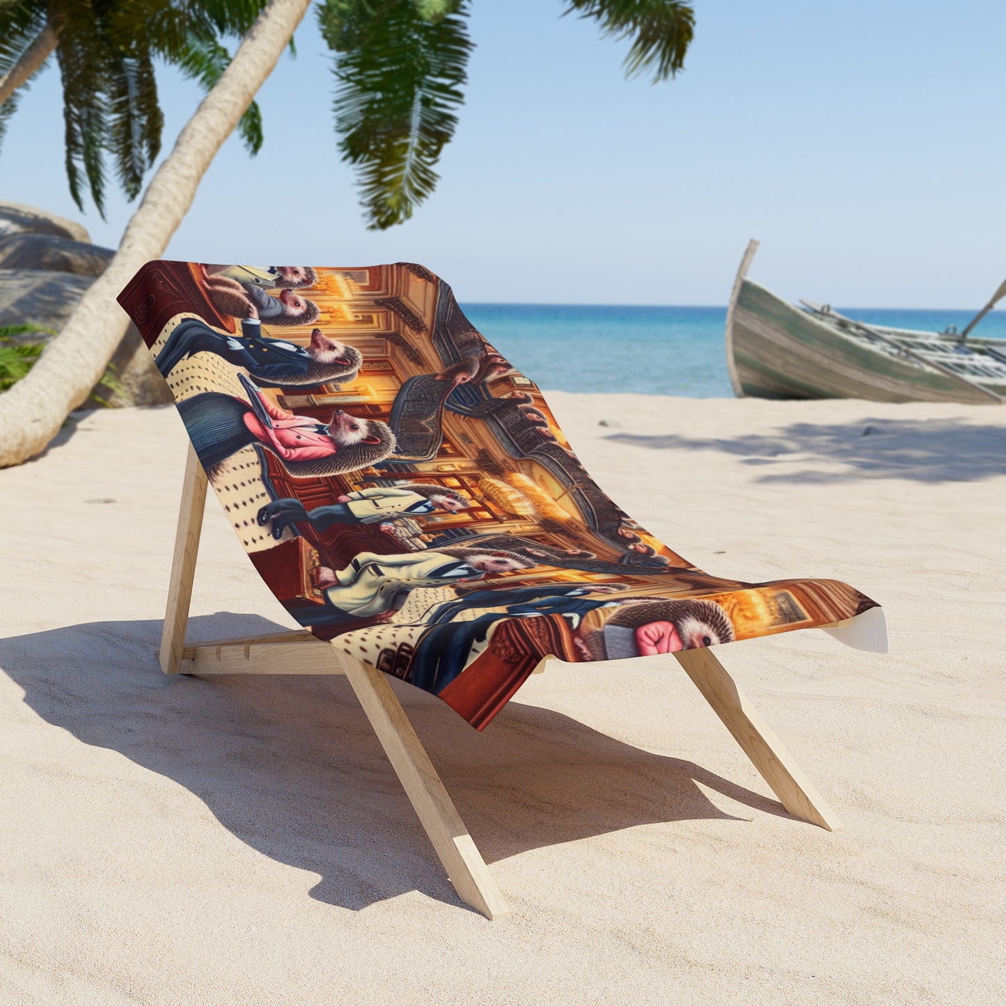 Hedgehog Hotel Beach Towel