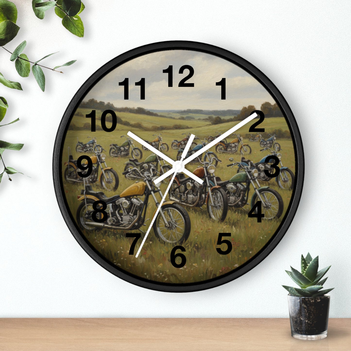 Wild Motorcycles Wall Clock