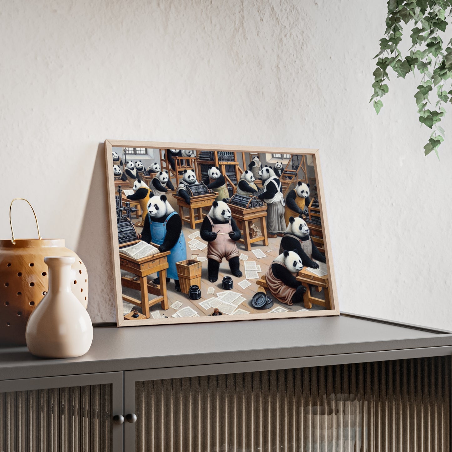 Framed Printing Pandamonium Poster