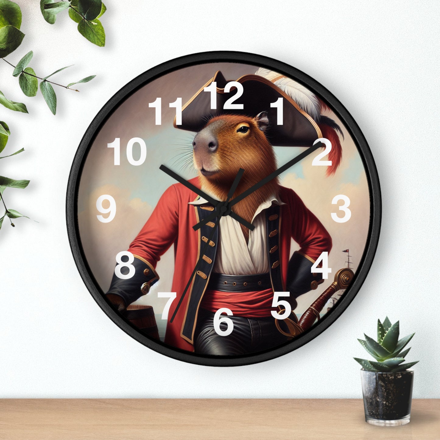 Captain Capybara Wall Clock