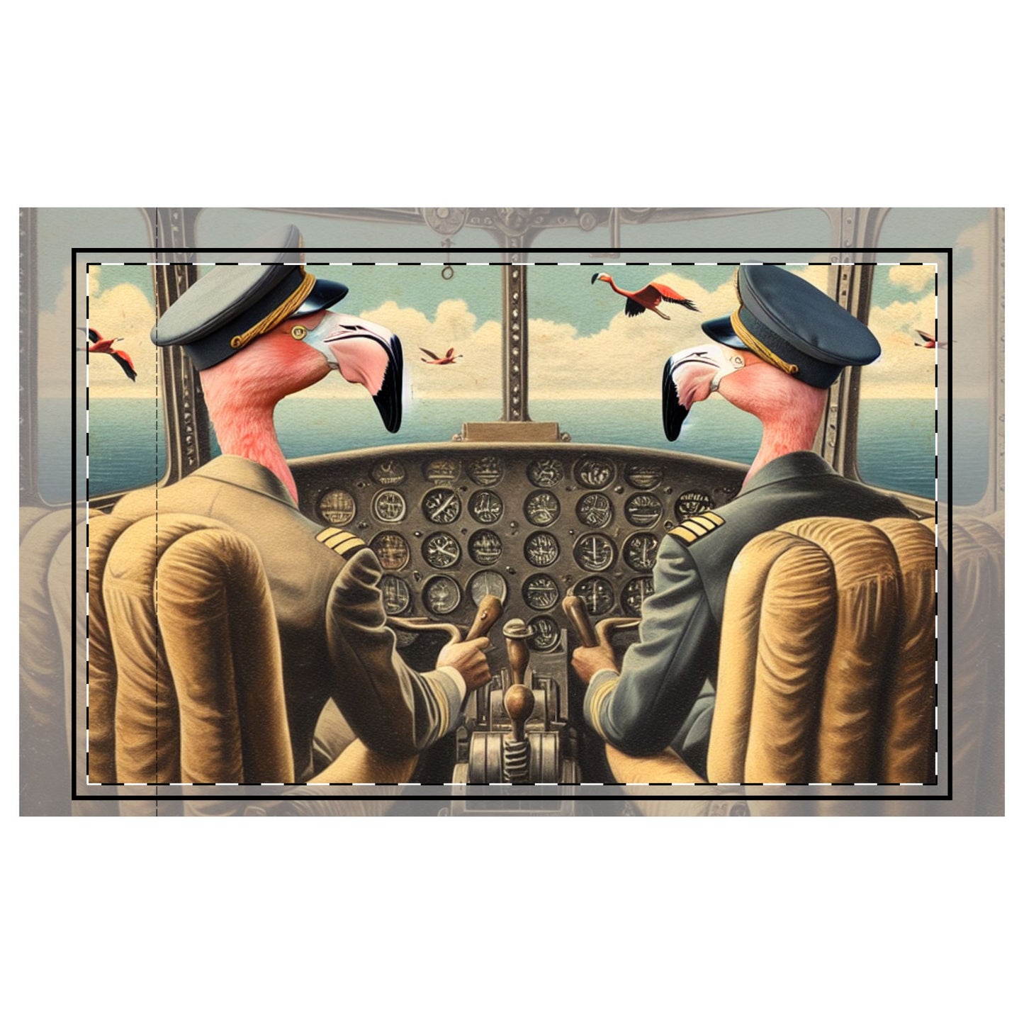 Flamingo Flight Deck Microfiber Pillowcase