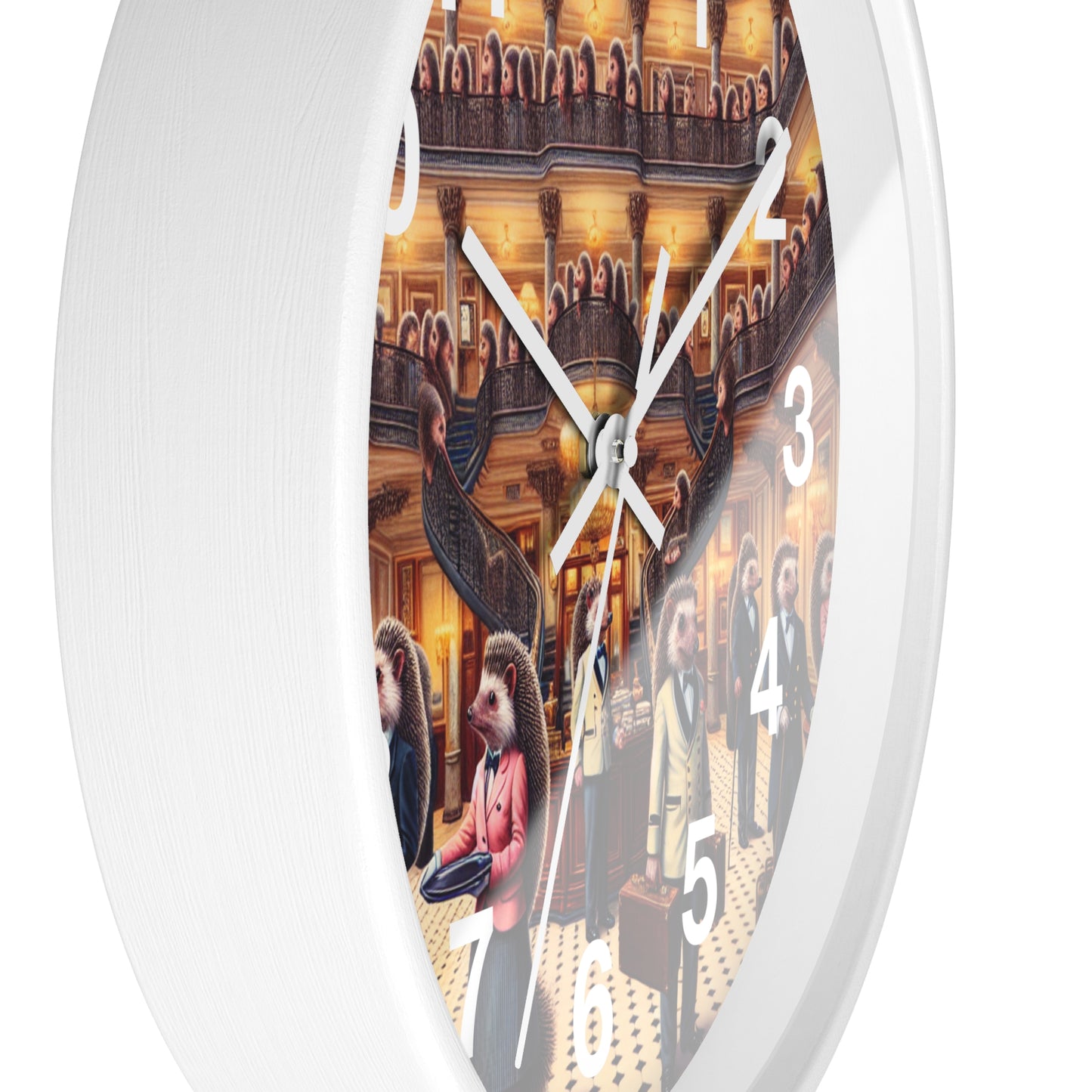 Hedgehog Hotel Wall Clock