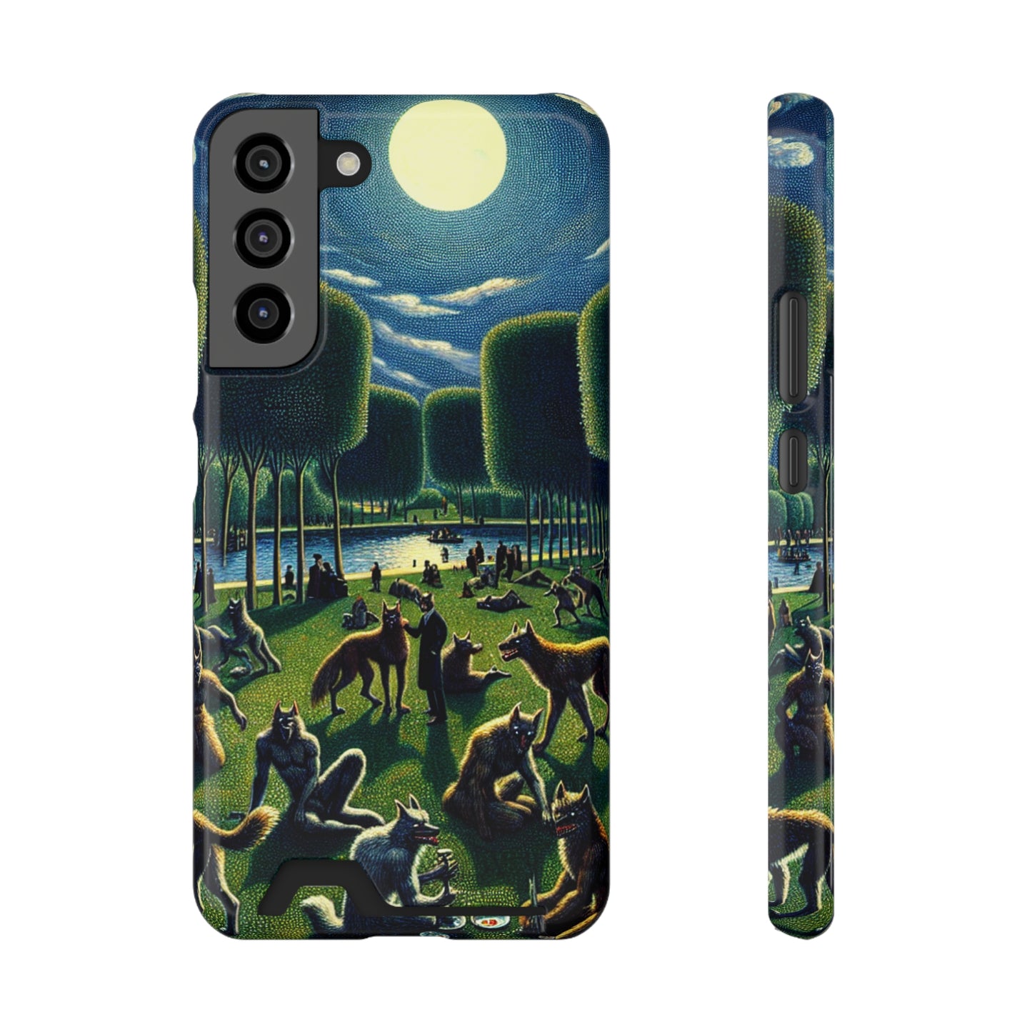 Werewolves at the Waterfront Phone Case with Card Holder - GALAXY