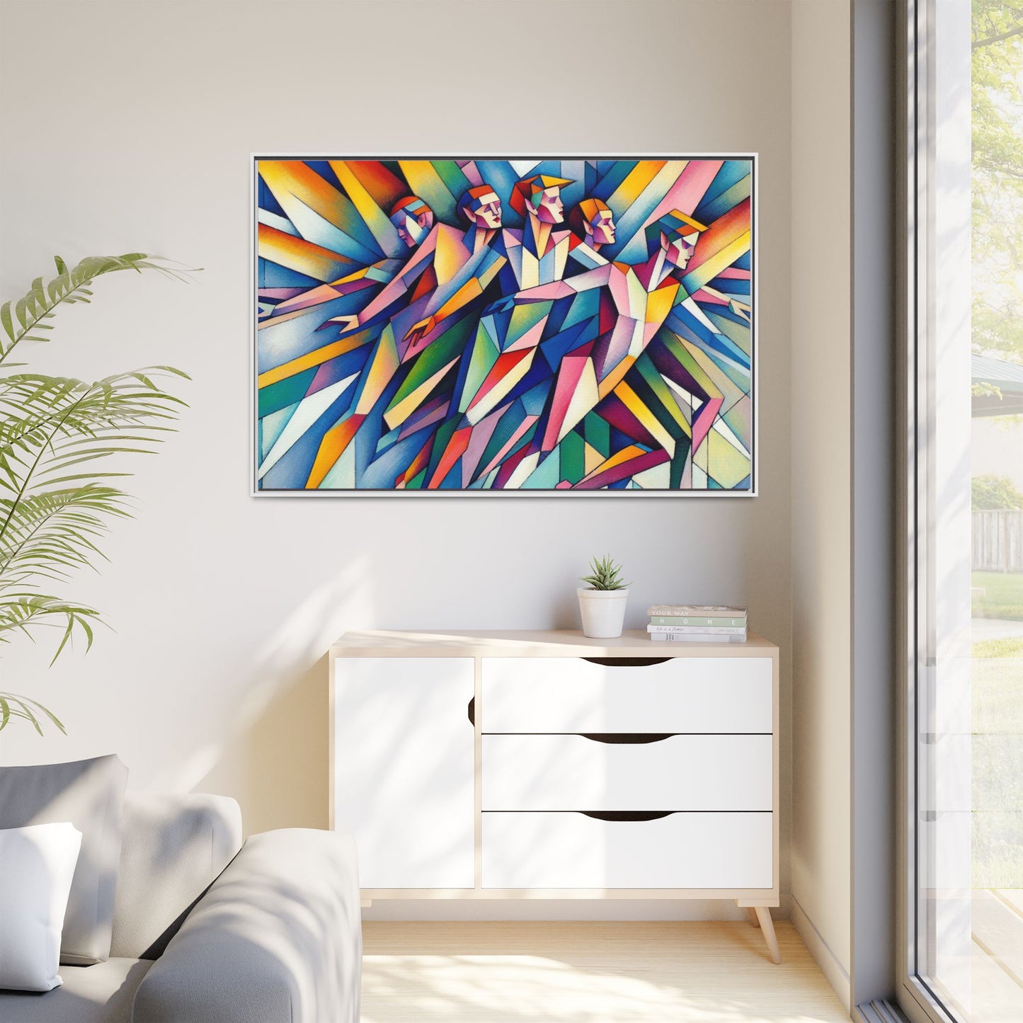 Picasso's Pixies Canvas, Framed (Multi-color)