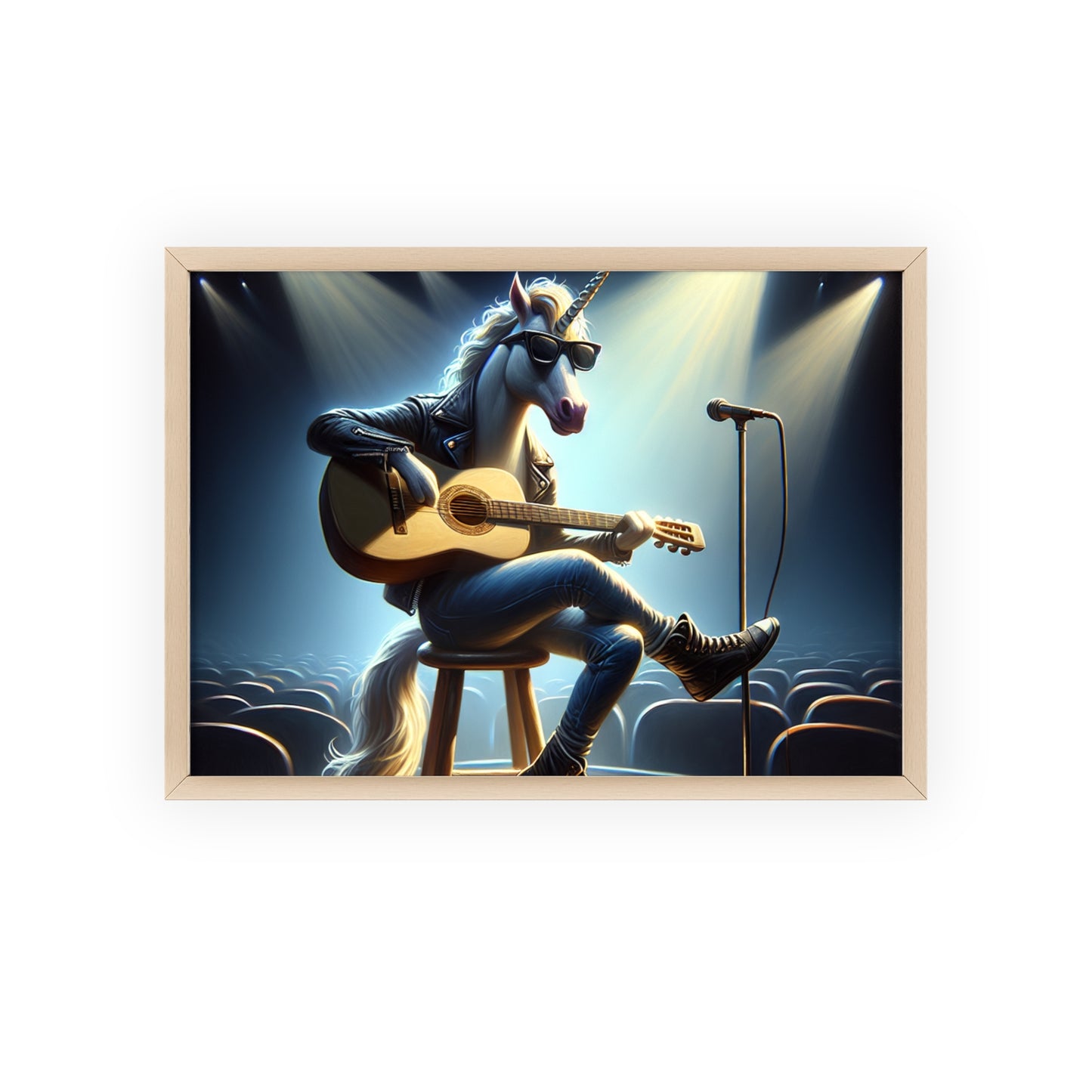 Framed Unicorn Unplugged Poster