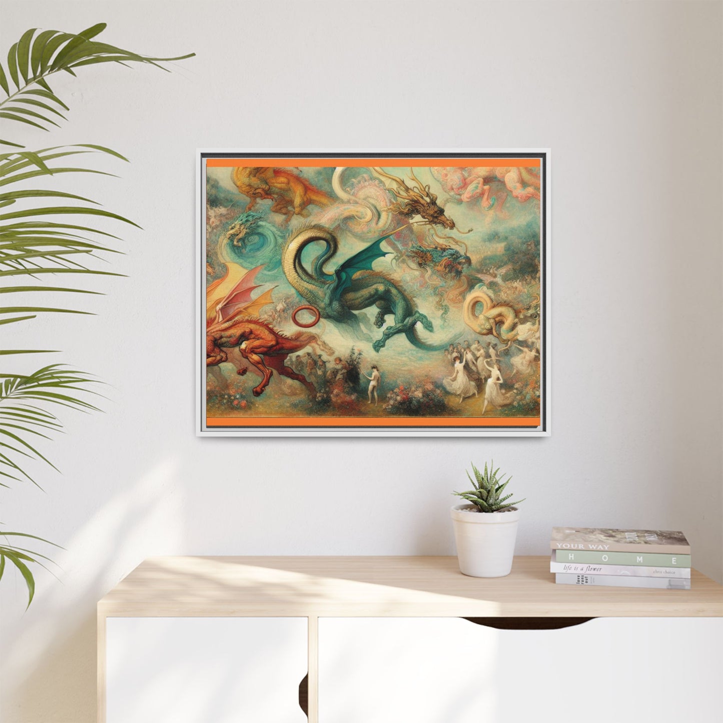 Degas Dreams of Dragons Canvas, Framed (Multi-color)