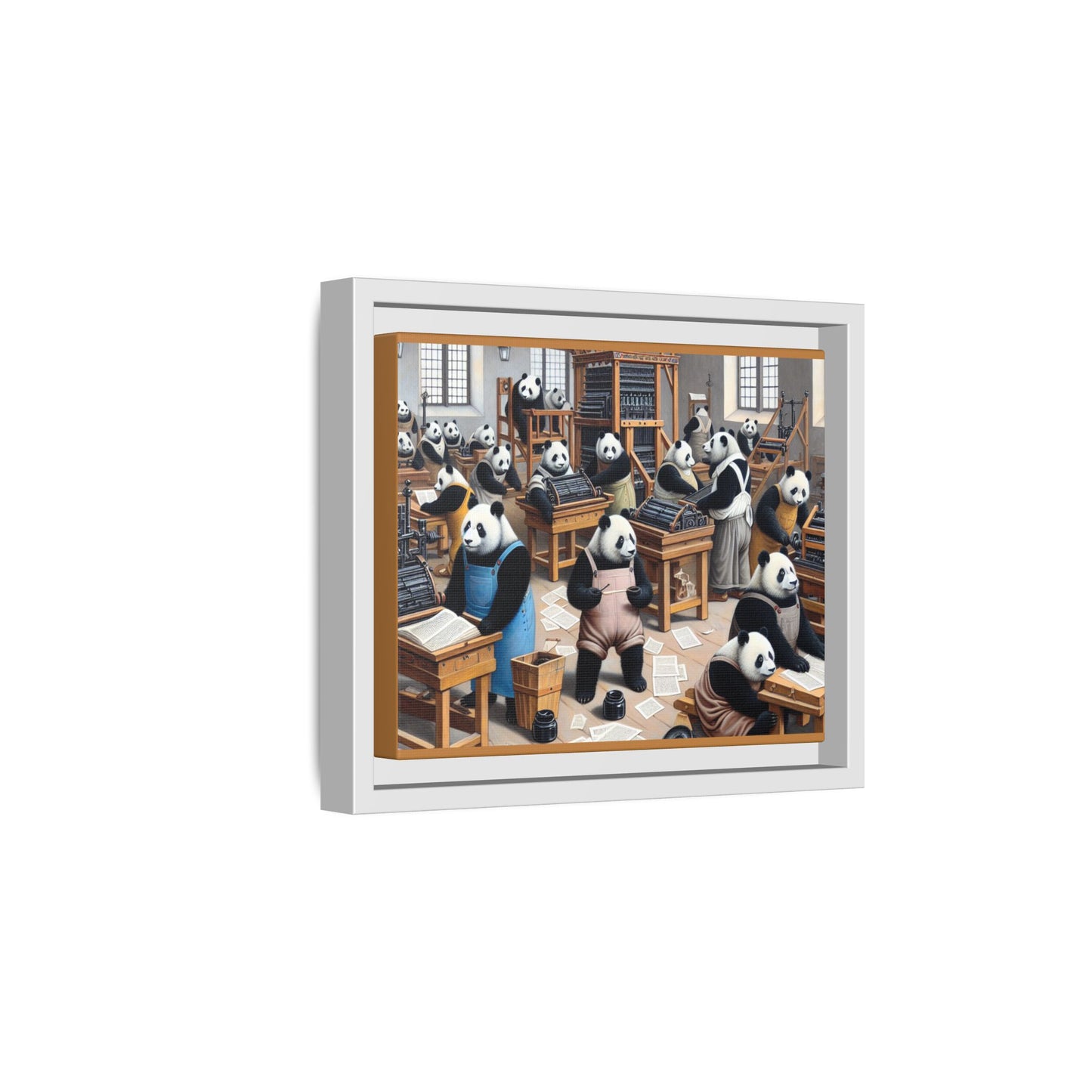 Printing Pandamonium Canvas, Framed (Multi-color)