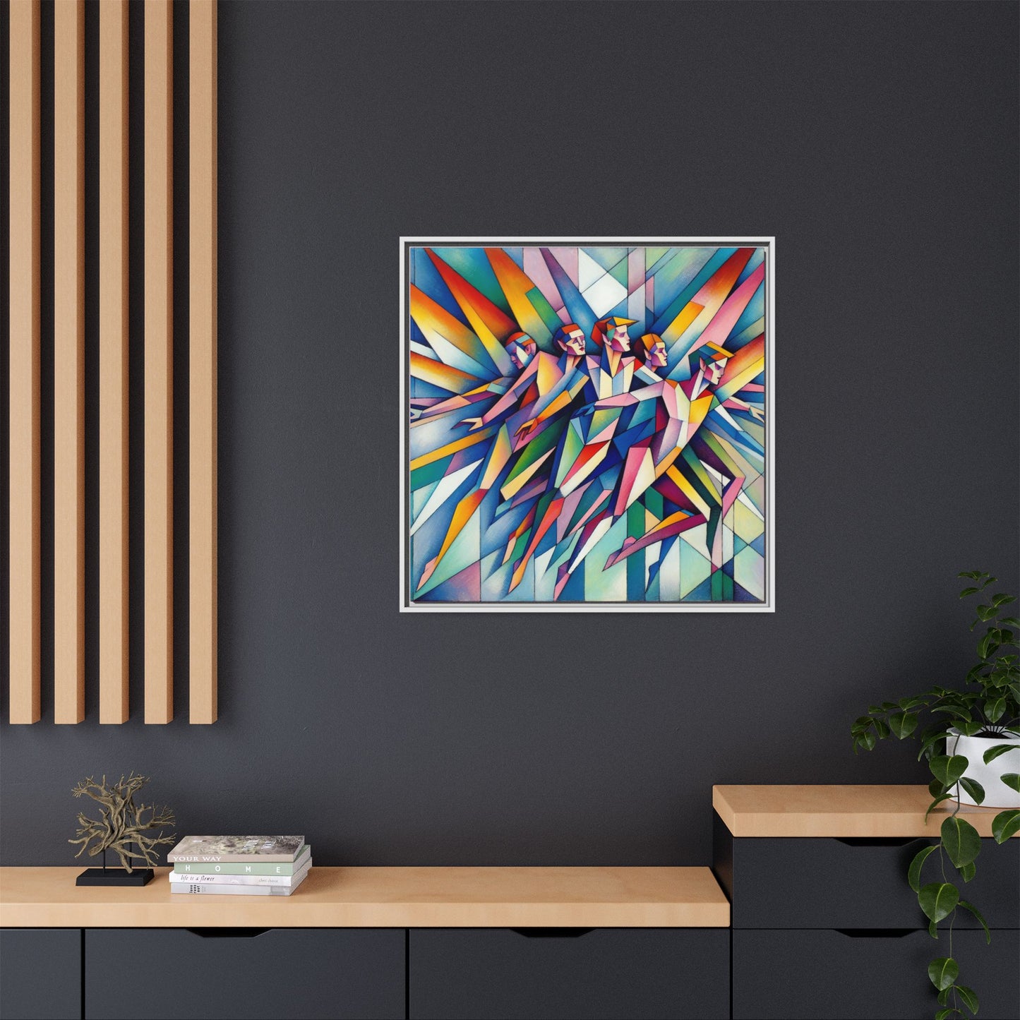 Picasso's Pixies Canvas, Framed (Multi-color)