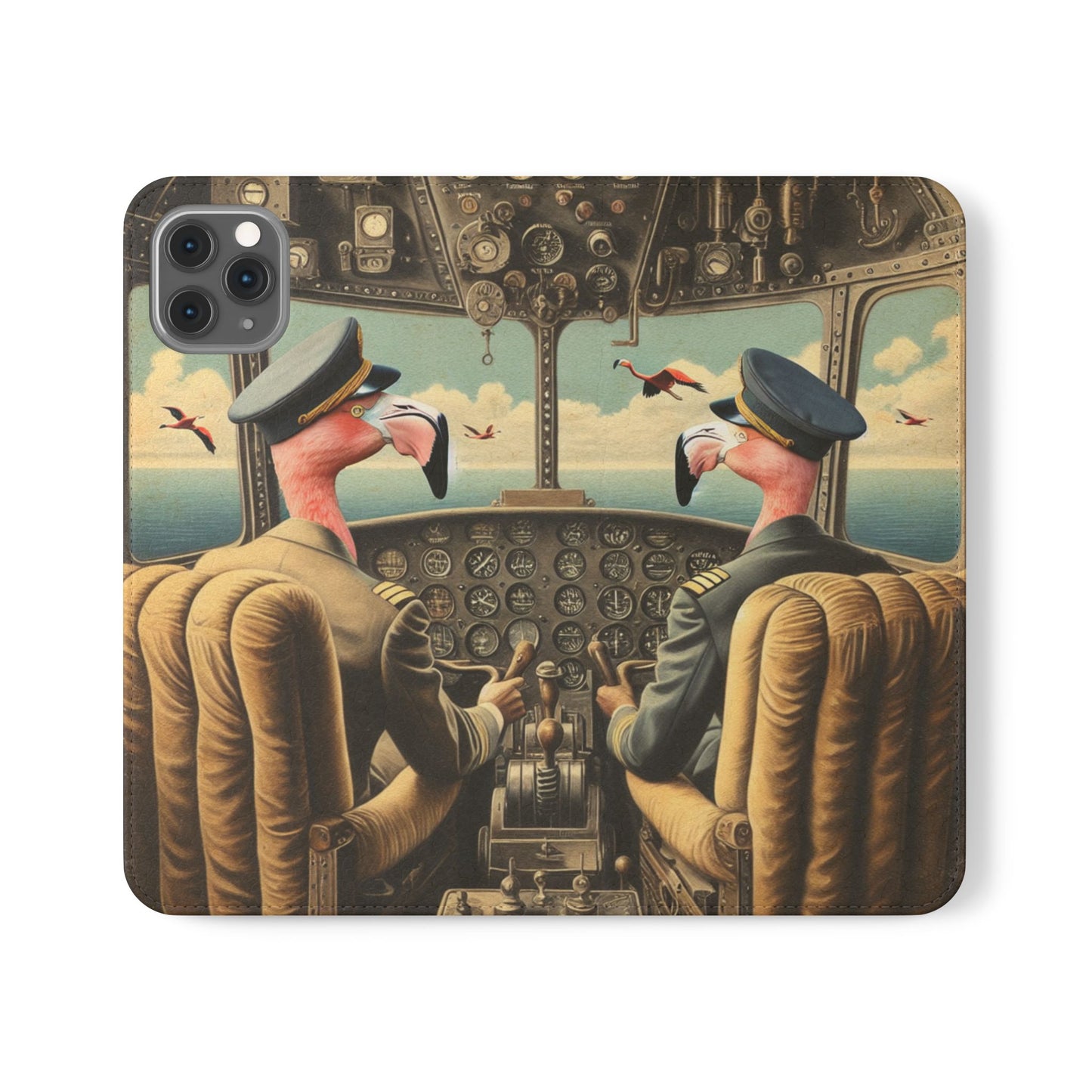 Flamingo Flight Deck Flip Case - iPhone/Galaxy
