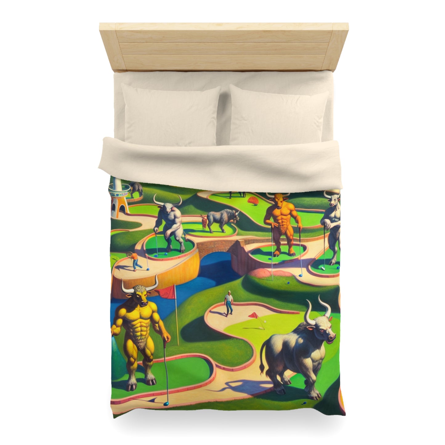 Mini-taur Golf Microfiber Duvet Cover