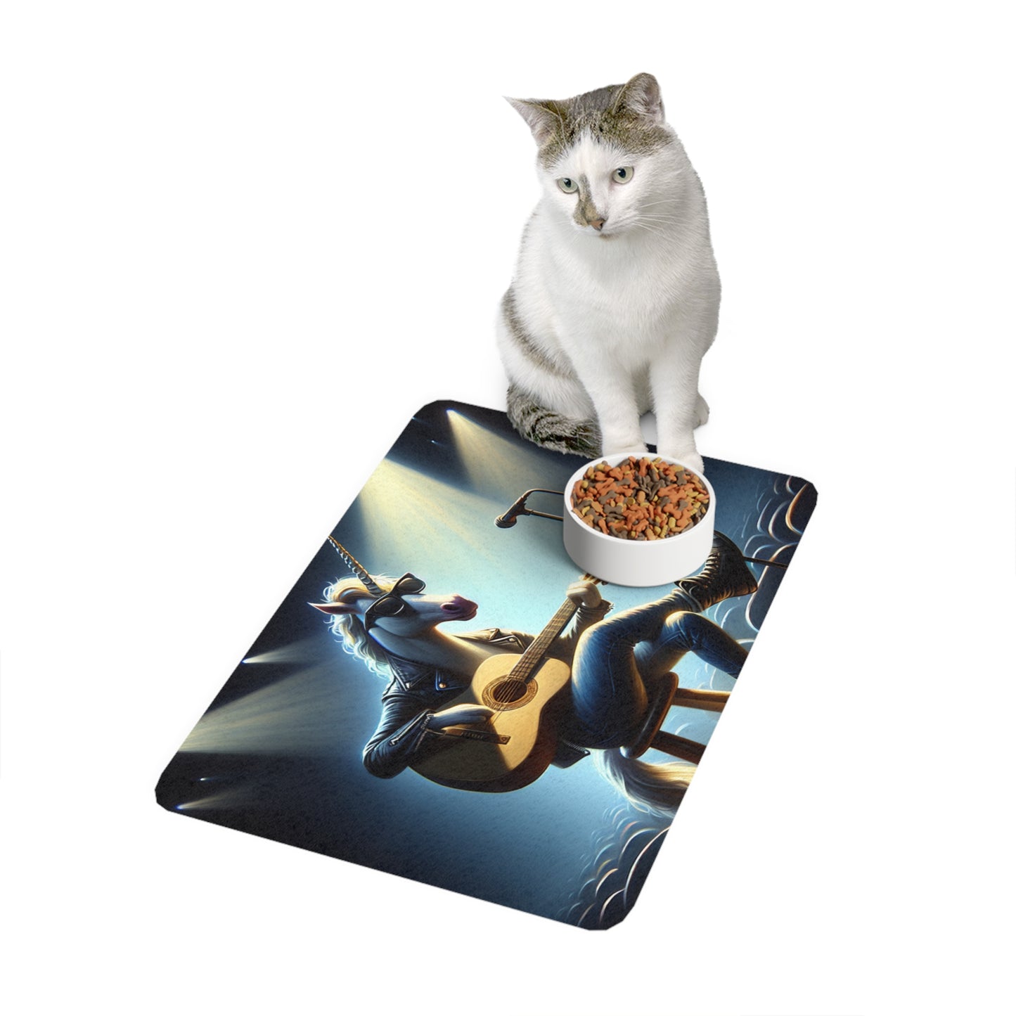 Unicorn Unplugged Pet Food Mat
