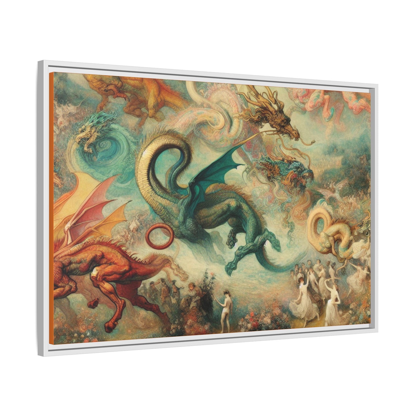 Degas Dreams of Dragons Canvas, Framed (Multi-color)