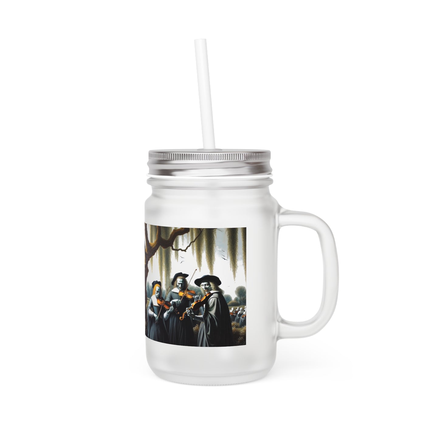Vermeer's Vampire Violinists Mason Jar Tumbler