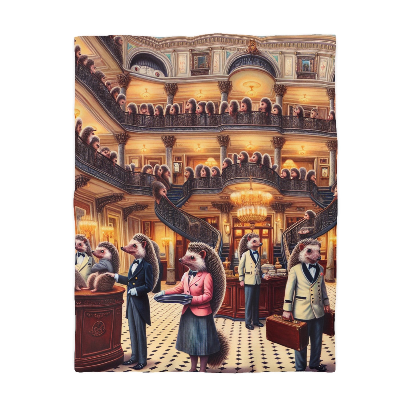 Hedgehog Hotel Microfiber Duvet Cover