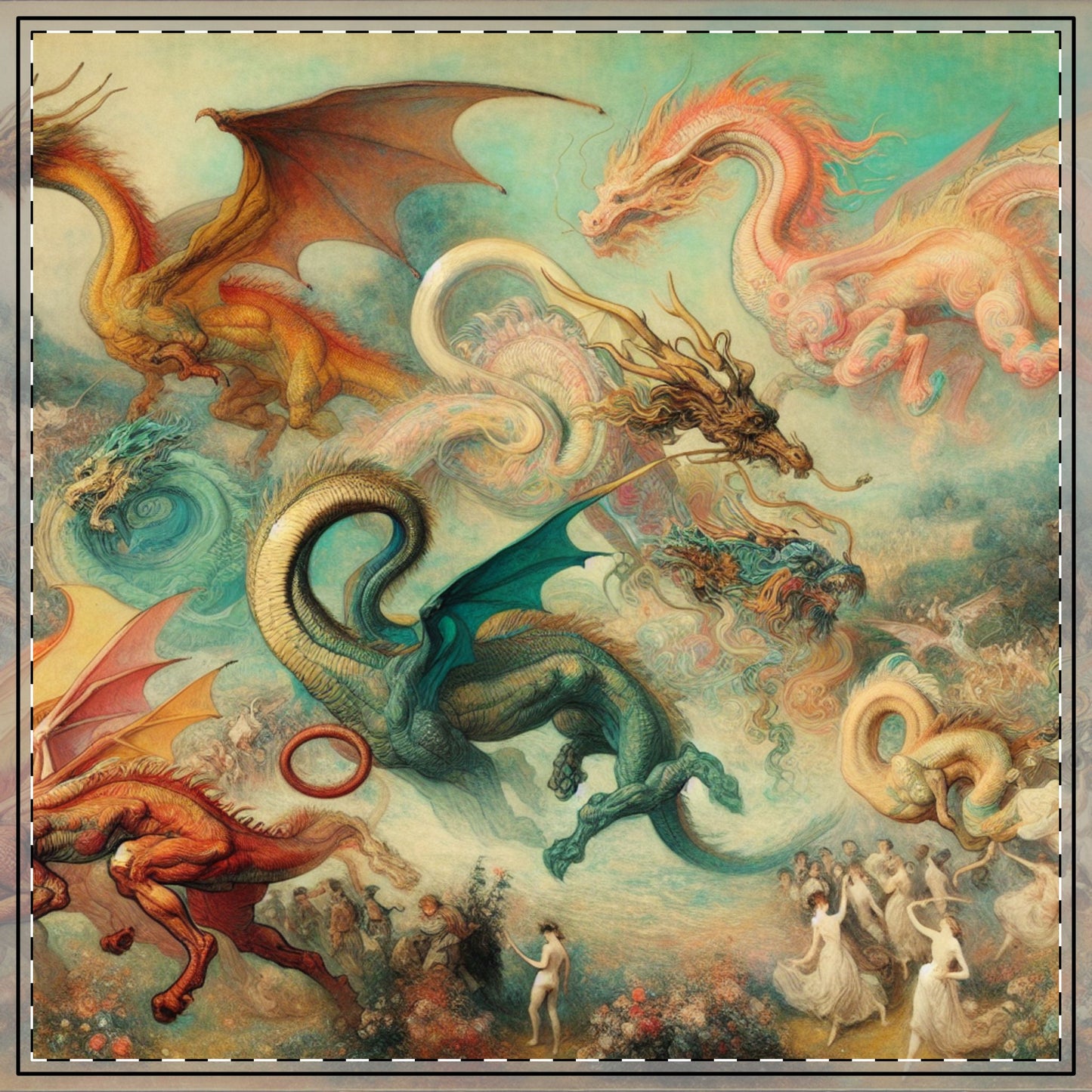 Degas Dreams of Dragons Tablecloth